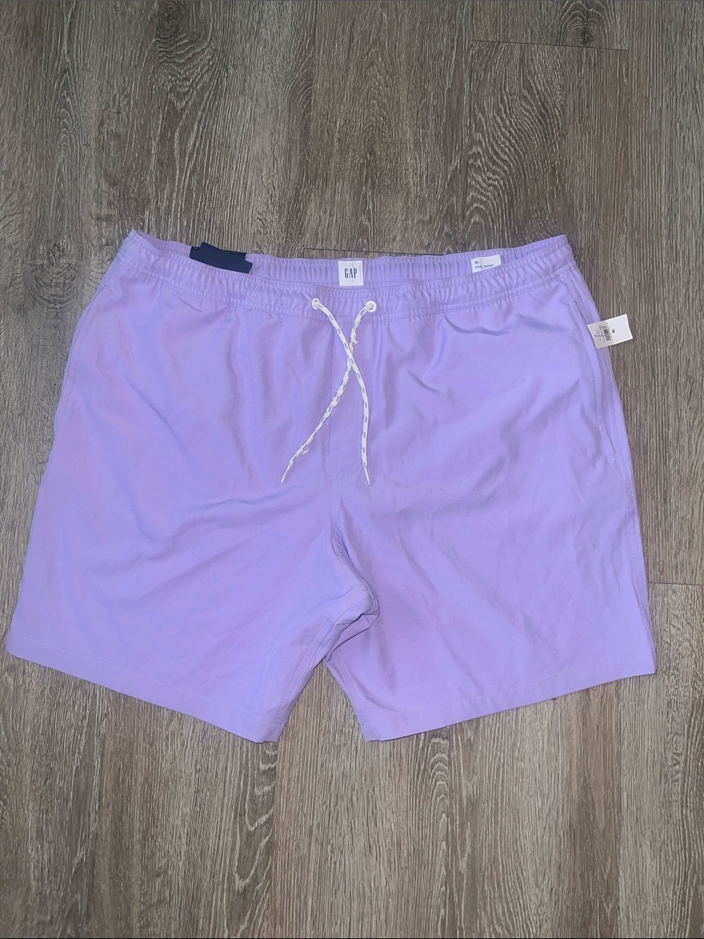 New GAP Men's Light Lavender Swim Trunks 8” inseam vacation beach tropical